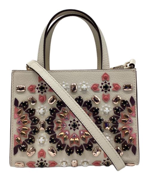 Kate Spade（ケイトスペード）Kate Spade (ケイトスペード) 2WAYビジューショルダーバッグ トンプソンストリート アイボリーの古着・服飾アイテム