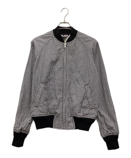 BLACK COMME des GARCONS（ブラックコムデギャルソン）BLACK COMME des GARCONS (ブラックコムデギャルソン) ブルゾン ホワイト×ブラック サイズ:SIZE Lの古着・服飾アイテム