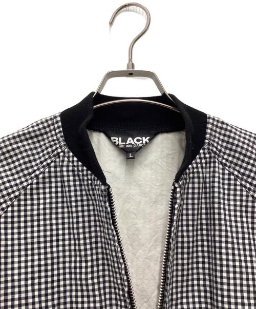 BLACK COMME des GARCONS（ブラックコムデギャルソン）BLACK COMME des GARCONS (ブラックコムデギャルソン) ブルゾン ホワイト×ブラック サイズ:SIZE Lの古着・服飾アイテム