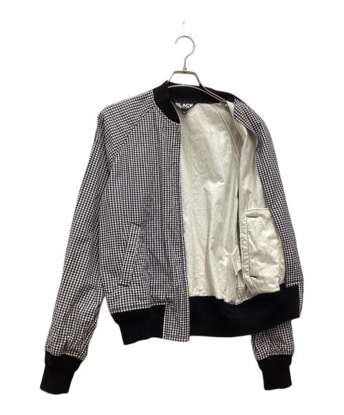 BLACK COMME des GARCONS（ブラックコムデギャルソン）BLACK COMME des GARCONS (ブラックコムデギャルソン) ブルゾン ホワイト×ブラック サイズ:SIZE Lの古着・服飾アイテム