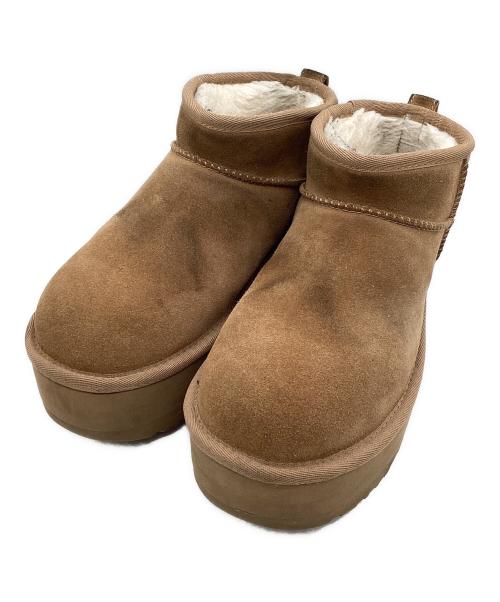 UGG（アグ）UGG (アグ) Classic Ultra Mini Platform ムートンブーツ ブラウン サイズ:SIZE 24cmの古着・服飾アイテム