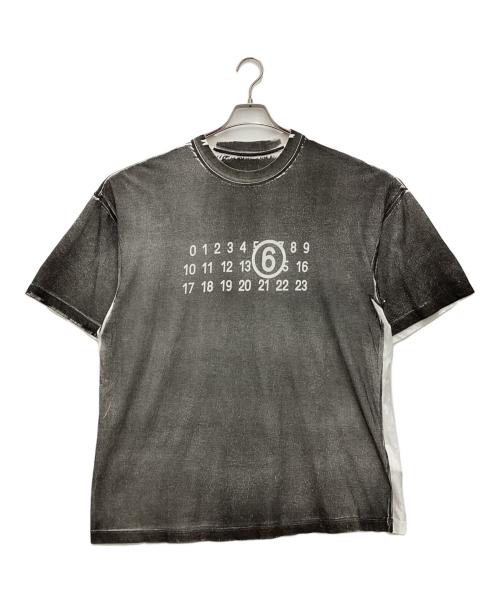 MM6 Maison Margiela（エムエムシックスメゾンマルジェラ）MM6 Maison Margiela (エムエムシックスメゾンマルジェラ) 半袖カットソー 24SS グレー×ホワイト サイズ:SIZE Sの古着・服飾アイテム