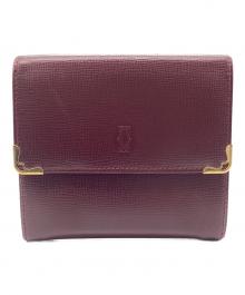 Cartier（カルティエ）の古着「3つ折り財布」｜レッド