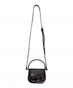 DIESELディーゼル）の古着「レザーショルダーバッグ 1DR XS」｜ブラック