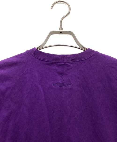 Yves Saint Laurent（イヴサンローラン）Yves Saint Laurent (イヴサンローラン) 半袖カットソー 刺繍 パープル サイズ:SIZE Sの古着・服飾アイテム