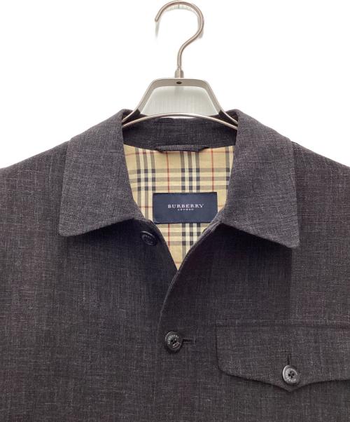 BURBERRY LONDON（バーバリーロンドン）BURBERRY LONDON (バーバリーロンドン) リネン混ジャケット グレー サイズ:SIZE Mの古着・服飾アイテム