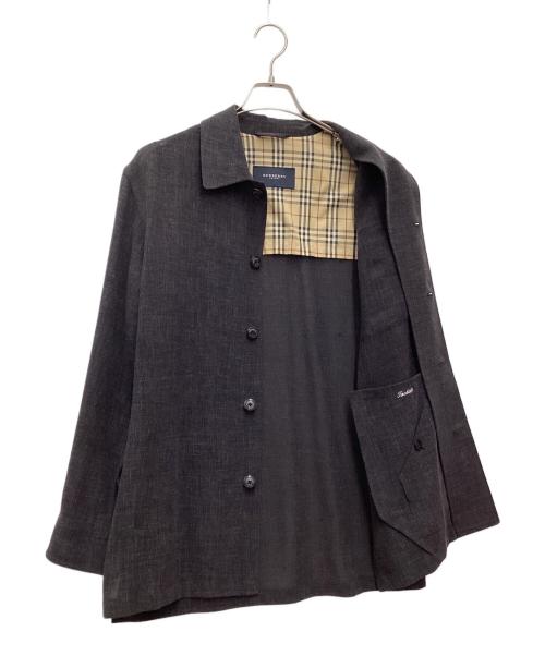 BURBERRY LONDON（バーバリーロンドン）BURBERRY LONDON (バーバリーロンドン) リネン混ジャケット グレー サイズ:SIZE Mの古着・服飾アイテム