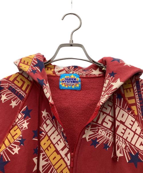 Hysteric Glamour（ヒステリックグラマー）Hysteric Glamour (ヒステリックグラマー) ジップパーカー レッド サイズ:SIZE FREEの古着・服飾アイテム