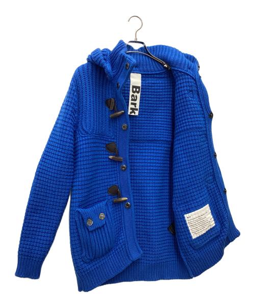 Bark（バーク）BARK (バーク) ニットジャケット ブルー サイズ:SIZE Sの古着・服飾アイテム