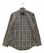 BURBERRY BLACK LABELバーバリーブラックレーベル）の古着「ボタンダウンシャツ」｜グレー×ブルー