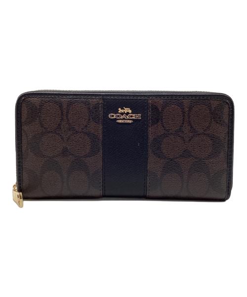 COACH（コーチ）COACH (コーチ) 長財布 シグネチャー ブラウンの古着・服飾アイテム