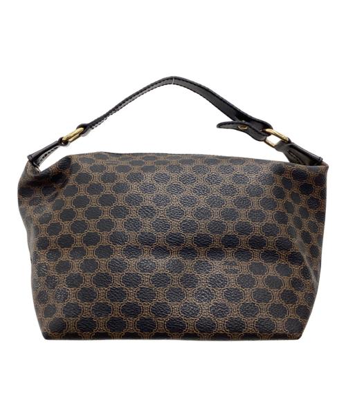 CELINE（セリーヌ）CELINE (セリーヌ) ミニハンドバッグ マカダム ブラック×ブラウンの古着・服飾アイテム