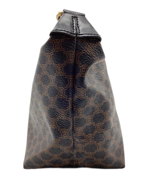CELINE（セリーヌ）CELINE (セリーヌ) ミニハンドバッグ マカダム ブラック×ブラウンの古着・服飾アイテム