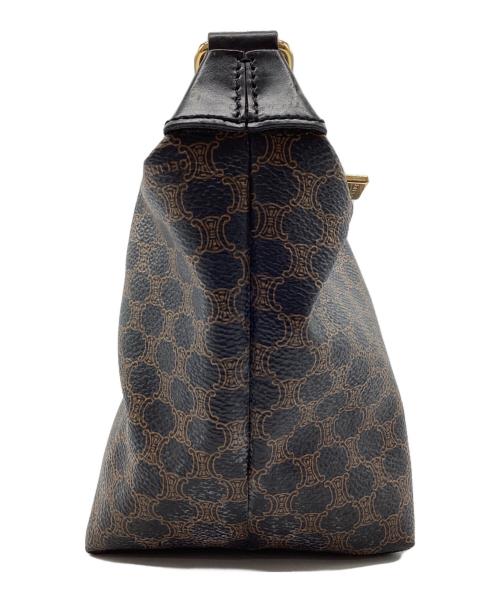CELINE（セリーヌ）CELINE (セリーヌ) ミニハンドバッグ マカダム ブラック×ブラウンの古着・服飾アイテム