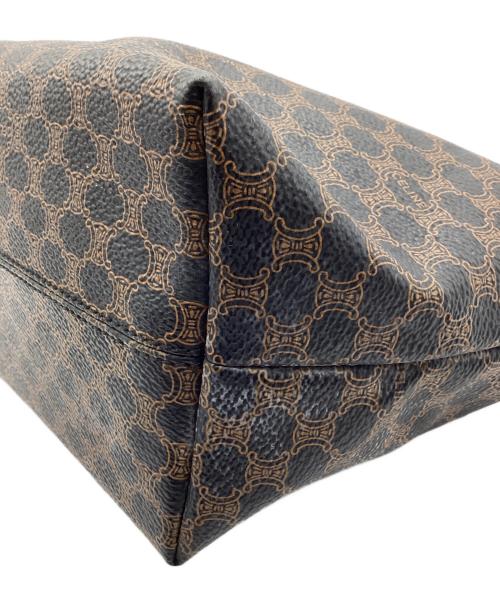 CELINE（セリーヌ）CELINE (セリーヌ) ミニハンドバッグ マカダム ブラック×ブラウンの古着・服飾アイテム