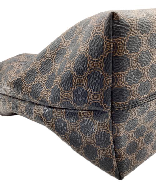 CELINE（セリーヌ）CELINE (セリーヌ) ミニハンドバッグ マカダム ブラック×ブラウンの古着・服飾アイテム