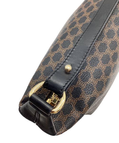 CELINE（セリーヌ）CELINE (セリーヌ) ミニハンドバッグ マカダム ブラック×ブラウンの古着・服飾アイテム