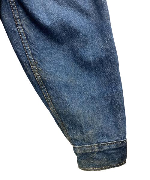 ノーブランド（ノーブランド）ノーブランド (ノーブランド) ランチジャケット 70s vintageボタン ブルー サイズ:SIZE 不明の古着・服飾アイテム