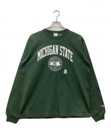 Champion（チャンピオン）の古着「長袖カットソー」｜グリーン