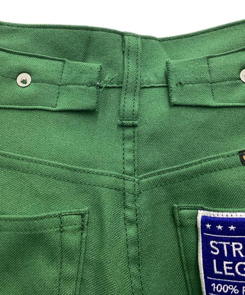 DAIRIKU（ダイリク）DAIRIKU (ダイリク) ストレートフラッシャープレスドパンツ Boy Meets Girl グリーン サイズ:SIZE 68.5cm (W27)の古着・服飾アイテム