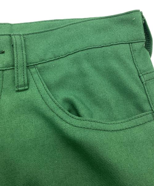 DAIRIKU（ダイリク）DAIRIKU (ダイリク) ストレートフラッシャープレスドパンツ Boy Meets Girl グリーン サイズ:SIZE 68.5cm (W27)の古着・服飾アイテム