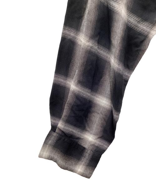 SUGAR CANE（シュガーケーン）SUGAR CANE (シュガーケーン) 長袖シャツ RAYON OMBRE CHECK OPEN SHIRT ブラック サイズ:SIZE Lの古着・服飾アイテム