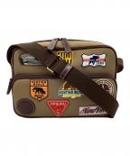 HUNTING WORLDハンティングワールド）の古着「ショルダーバッグ パッチワーク」｜ベージュ