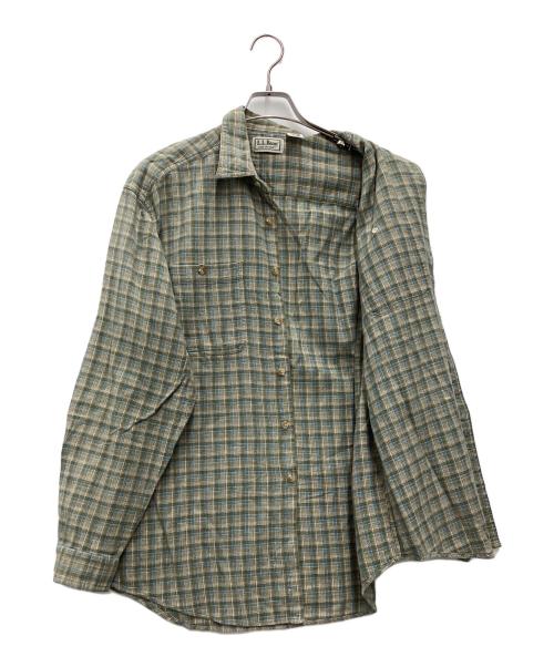 L.L.Bean（エルエルビーン）L.L.Bean (エルエルビーン) オープンカラーシャツ 90s グリーン サイズ:SIZE Mの古着・服飾アイテム