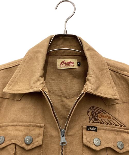 INDIAN MOTORCYCLE（インディアンモーターサイクル）INDIAN MOTORCYCLE (インディアンモーターサイクル) つなぎ ブラウン サイズ:SIZE Mの古着・服飾アイテム