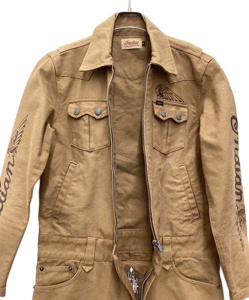 INDIAN MOTORCYCLE（インディアンモーターサイクル）INDIAN MOTORCYCLE (インディアンモーターサイクル) つなぎ ブラウン サイズ:SIZE Mの古着・服飾アイテム