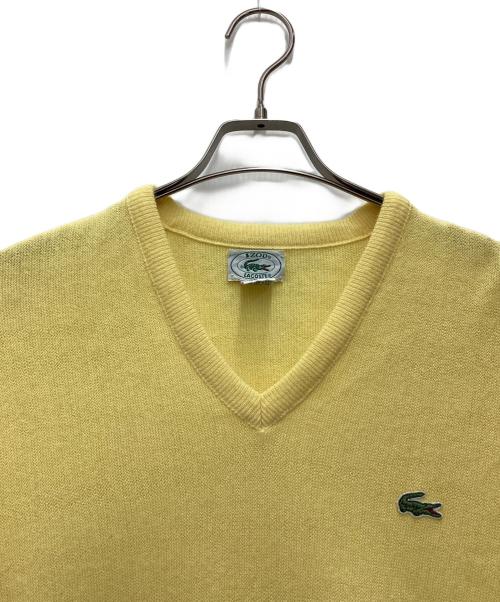 IZOD LACOSTE（アイゾッド ラコステ）IZOD LACOSTE (アイゾッド ラコステ) 薄手ニット 90s イエロー サイズ:SIZE Mの古着・服飾アイテム