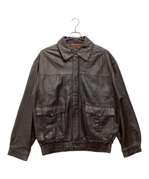 FIORENZA（-）FIORENZA (-) レザージャケット ブラウン サイズ:SIZE XLの古着・服飾アイテム