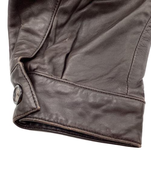 FIORENZA（-）FIORENZA (-) レザージャケット ブラウン サイズ:SIZE XLの古着・服飾アイテム