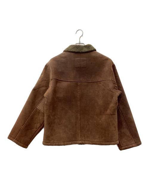 OLD UNIQLO（オールド ユニクロ）OLD UNIQLO (オールド ユニクロ) レザージャケット 80～90s 緑タグ ブラウン サイズ:SIZE Mの古着・服飾アイテム
