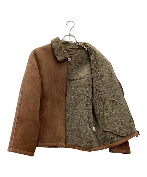 OLD UNIQLO（オールド ユニクロ）OLD UNIQLO (オールド ユニクロ) レザージャケット 80～90s 緑タグ ブラウン サイズ:SIZE Mの古着・服飾アイテム