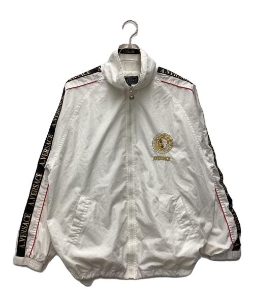 VERSACE（ヴェルサーチェ）VERSACE (ヴェルサーチェ) ナイロンジャケット 年数判定不明 ホワイト サイズ:SIZE Mの古着・服飾アイテム