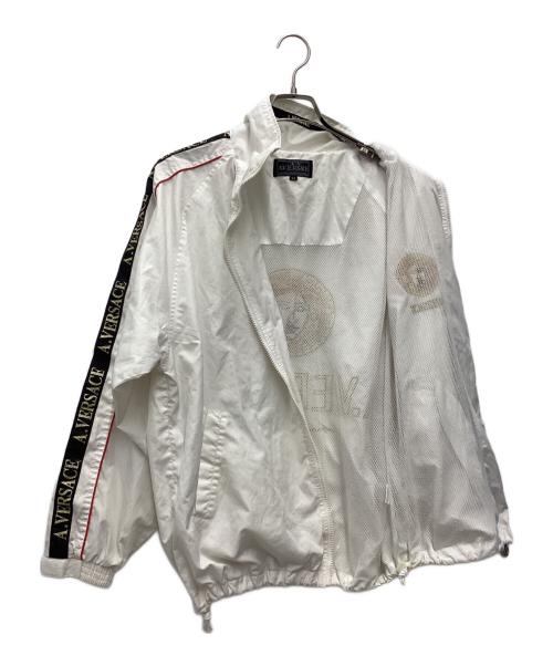 VERSACE（ヴェルサーチェ）VERSACE (ヴェルサーチェ) ナイロンジャケット 年数判定不明 ホワイト サイズ:SIZE Mの古着・服飾アイテム