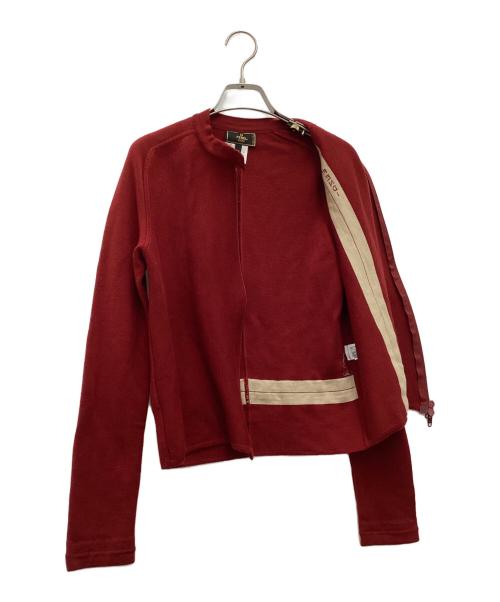 FENDI（フェンディ）FENDI (フェンディ) ニットジャケット レッド サイズ:SIZE 42の古着・服飾アイテム