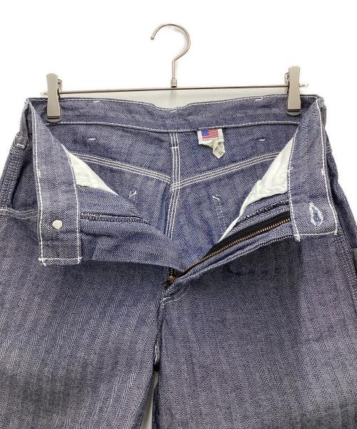 Pointer（ポインター）POINTER (ポインター) ヘリンボーンペインターパンツ USA製 90s～00s  スカイブルー サイズ:SIZE W32×L32の古着・服飾アイテム