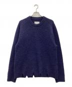 Maison Margielaメゾンマルジェラ）の古着「ピリング加工 ウール ニット セーター 20AW」｜ネイビー