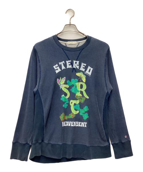 STEREO（-）STEREO (-) クルーネックスウェット スカイブルー サイズ:SIZE 不明の古着・服飾アイテム