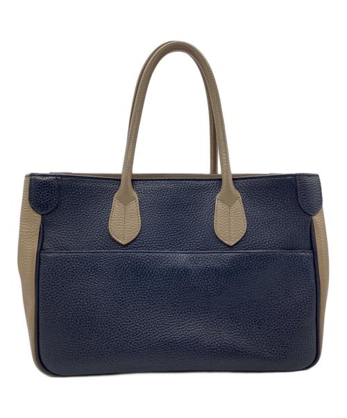 A.D.M.J.（エーディーエムジェイ）A.D.M.J. (エーディーエムジェイ) トートバッグ グレー×ネイビーの古着・服飾アイテム