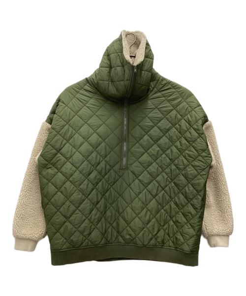 antiqua（アンティカ）antiqua (アンティカ) キルティングボアジャケット グリーン サイズ:SIZE Freeの古着・服飾アイテム