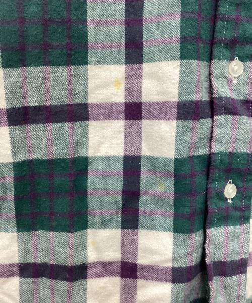 L.L.Bean（エルエルビーン）L.L.Bean (エルエルビーン) NORTHWOODS ボタンダウンシャツ 推定80～90 USA製 パープル×グリーン サイズ:SIZE Mの古着・服飾アイテム