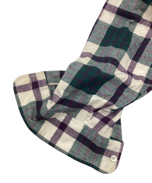 L.L.Bean（エルエルビーン）L.L.Bean (エルエルビーン) NORTHWOODS ボタンダウンシャツ 推定80～90 USA製 パープル×グリーン サイズ:SIZE Mの古着・服飾アイテム
