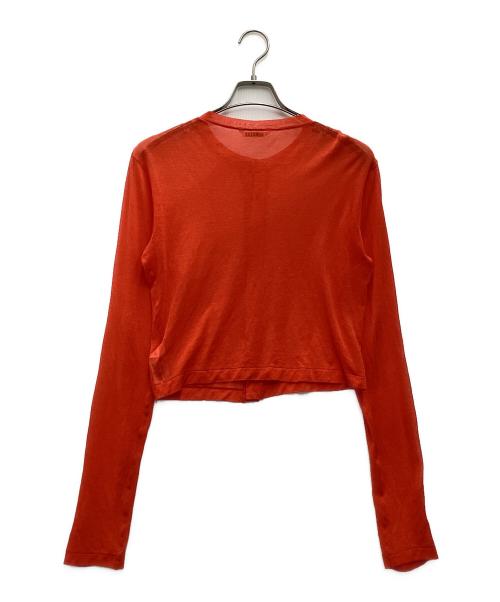 AURALEE（オーラリー）AURALEE (オーラリー) 薄手カーディガン オレンジ サイズ:SIZE 1の古着・服飾アイテム