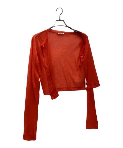 AURALEE（オーラリー）AURALEE (オーラリー) 薄手カーディガン オレンジ サイズ:SIZE 1の古着・服飾アイテム