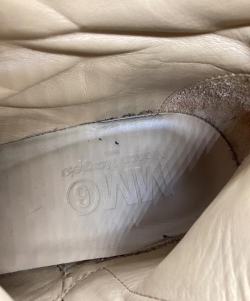 MM6 Maison Margiela（エムエムシックスメゾンマルジェラ）MM6 Maison Margiela (エムエムシックスメゾンマルジェラ) レザーアンクルブーツ 	SAFFIANO LEATHER ANKLE BOOTS WITH PLATEAU 8CM BLACK ブラック サイズ:SIZE 36の古着・服飾アイテム