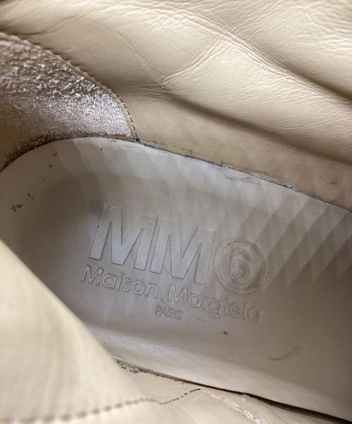 MM6 Maison Margiela（エムエムシックスメゾンマルジェラ）MM6 Maison Margiela (エムエムシックスメゾンマルジェラ) レザーアンクルブーツ 	SAFFIANO LEATHER ANKLE BOOTS WITH PLATEAU 8CM BLACK ブラック サイズ:SIZE 36の古着・服飾アイテム