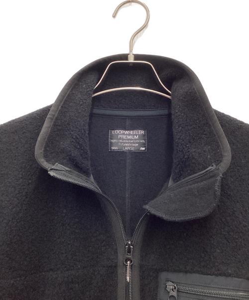 LOOPWHEELER（ループウィラー）LOOPWHEELER (ループウィラー) ウール吊りパイルシープフリース 25AWジャケット ブラック サイズ:SIZE Lの古着・服飾アイテム